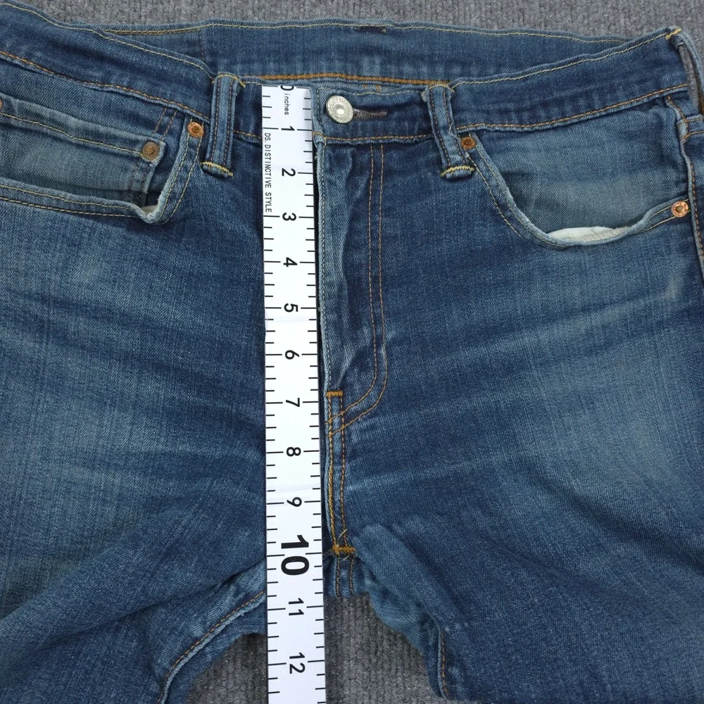Levi 511 Jeans Mens W34 L34 Blue Slim Fit Denim High Rise Distressed Grunge